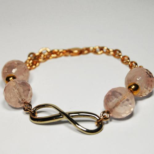 Bracelet with rose quartz
